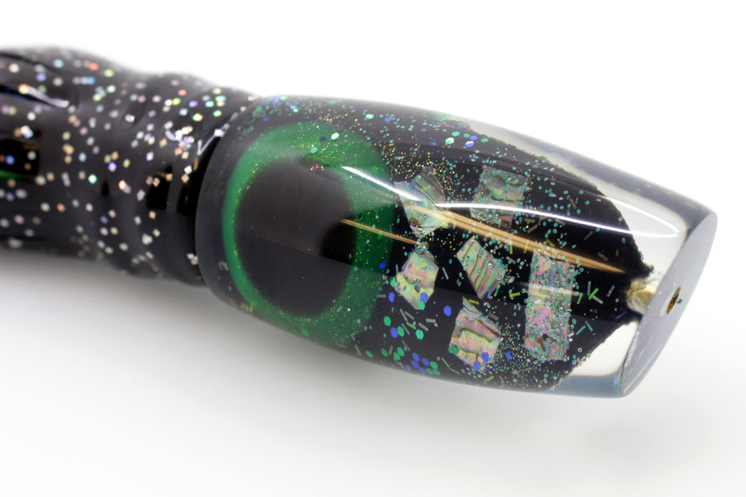 Coggin Lures Black-Green S&P Cracked Abalone Copalure 45 Fish Head 12" 7oz Skirted