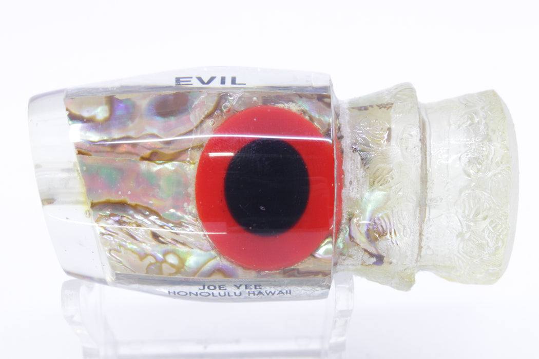 Joe Yee Abalone Shell Black-Red Handmade Eyes #1 "Evil" Apollo 12" 2.8oz