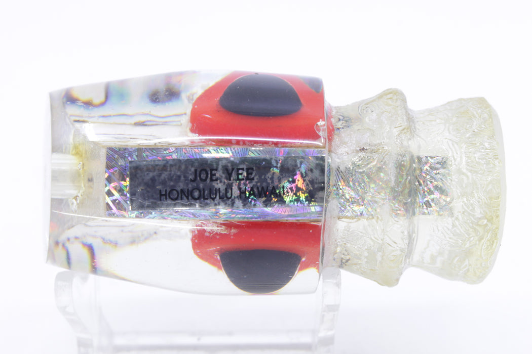 Joe Yee Abalone Shell Black-Red Handmade Eyes #1 "Evil" Apollo 12" 2.8oz