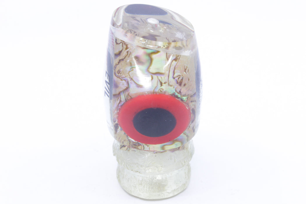 Joe Yee Abalone Shell Black-Red Handmade Eyes #1 "Evil" Apollo 12" 2.8oz