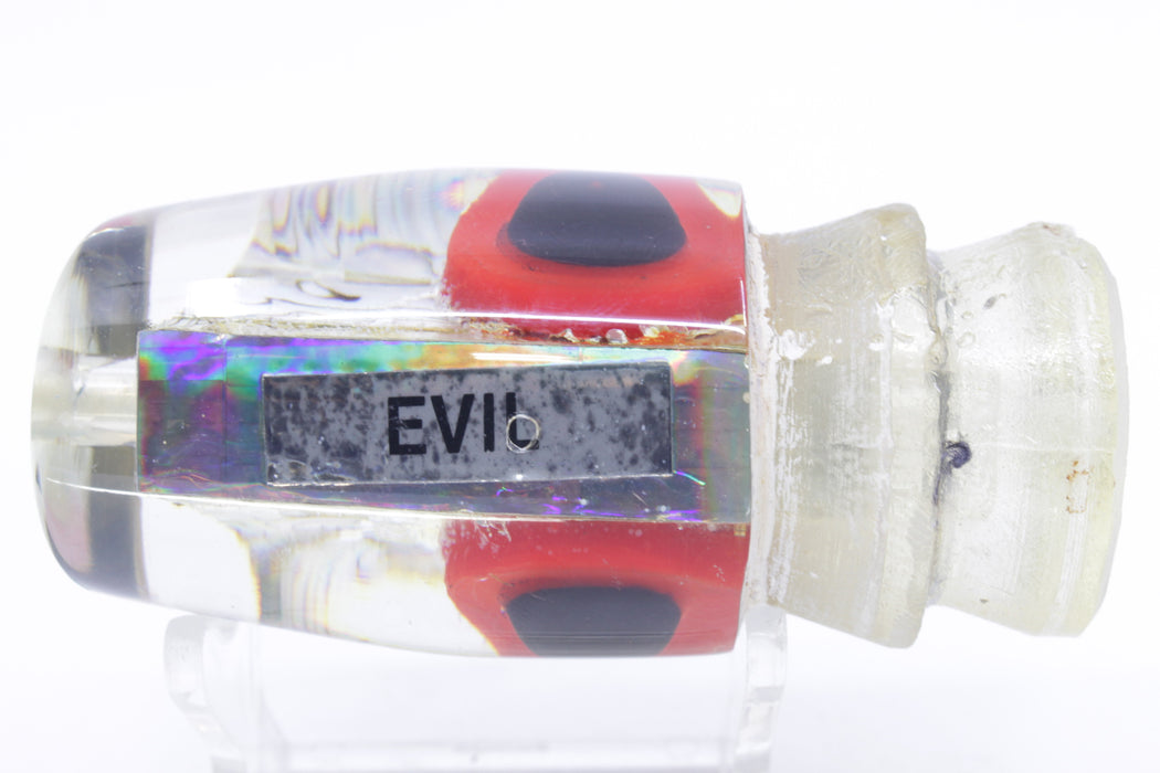 Joe Yee Abalone Shell Black-Red Handmade Eyes #2 "Evil" Apollo 12" 2.8oz