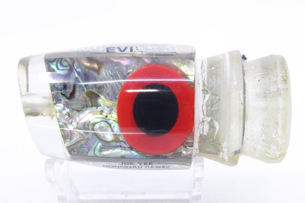 Joe Yee Abalone Shell Black-Red Handmade Eyes #2 "Evil" Apollo 12" 2.8oz