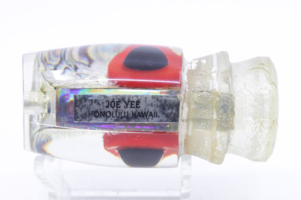 Joe Yee Abalone Shell Black-Red Handmade Eyes #2 "Evil" Apollo 12" 2.8oz