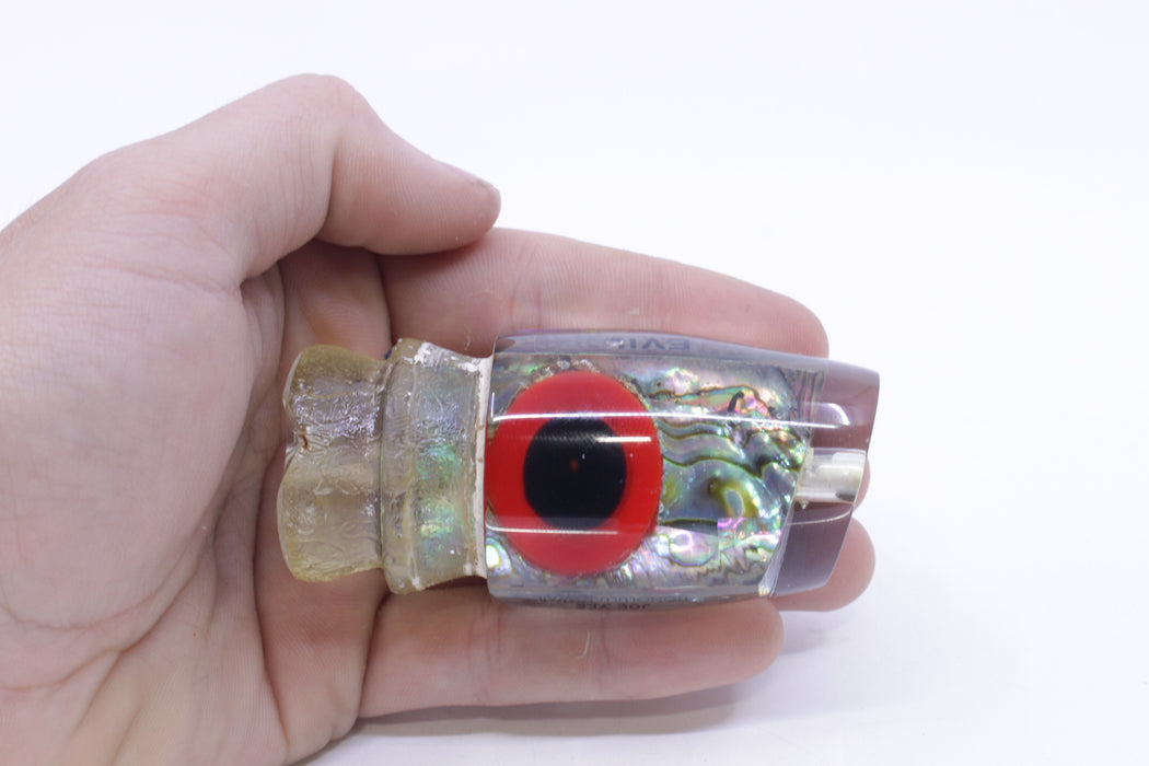 Joe Yee Abalone Shell Black-Red Handmade Eyes #2 "Evil" Apollo 12" 2.8oz