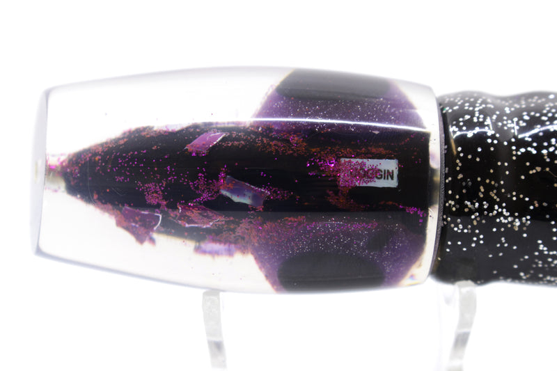 Coggin Lures Black-Purple S&P Cracked Purple MOP Copalure 45 Fish Head 12" 7oz Skirted