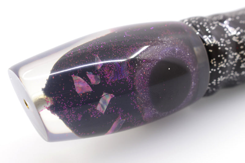 Coggin Lures Black-Purple S&P Cracked Purple MOP Copalure 45 Fish Head 12" 7oz Skirted