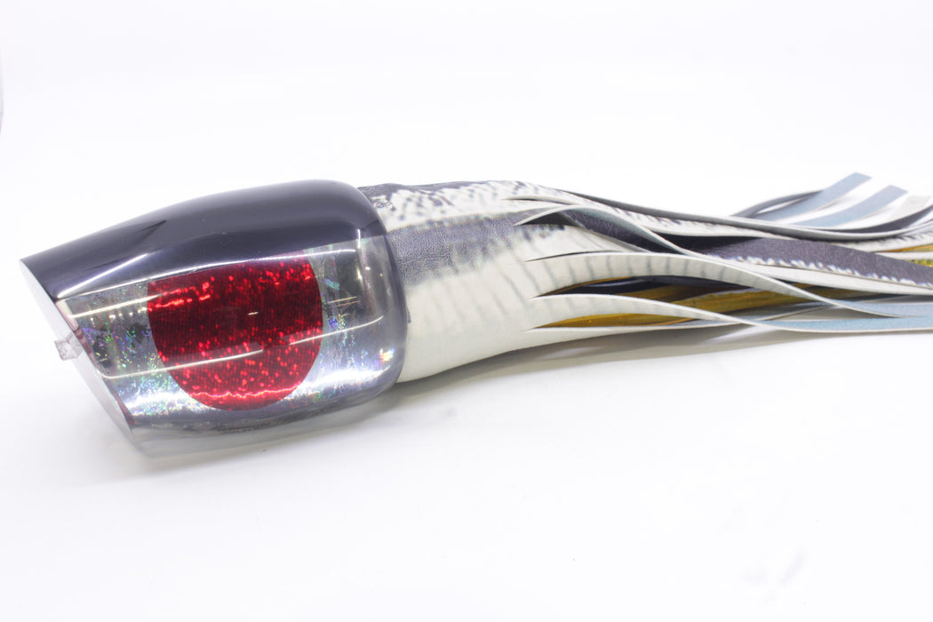 A La Vive Lures Silver Rainbow Black Back Red Eyes XL Pothound 16" 15.7oz ALV