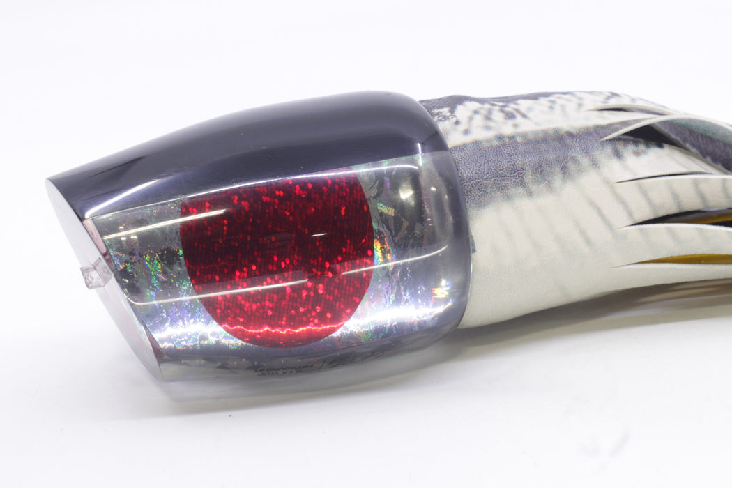 A La Vive Lures Silver Rainbow Black Back Red Eyes XL Pothound 16" 15.7oz ALV