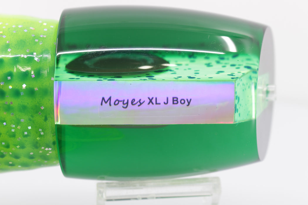 Moyes Lures Mahi Mahi MOP Green Back XL J-Boy Teaser 18.2oz Skirted Green-Chart