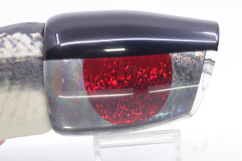A La Vive Lures Silver Rainbow Black Back Red Eyes XL Pothound 16" 15.7oz ALV