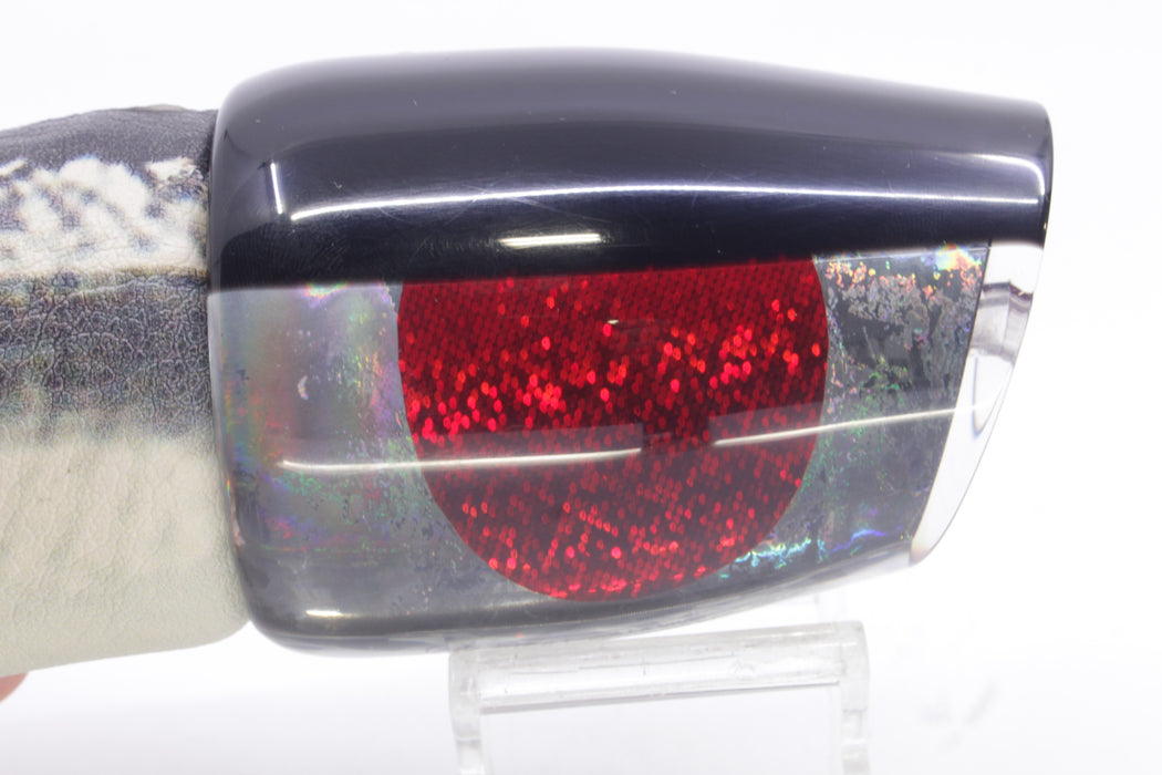 A La Vive Lures Silver Rainbow Black Back Red Eyes XL Pothound 16" 15.7oz ALV