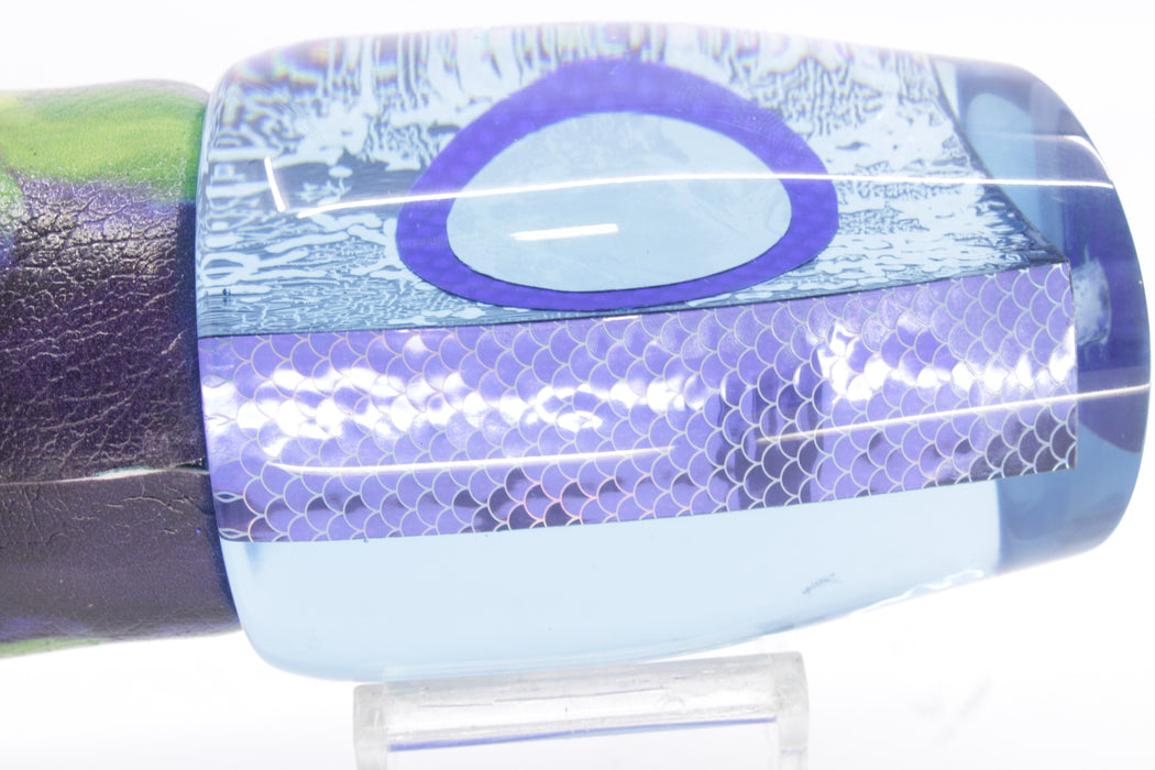 A La Vive Lures Green-Blue Oil Slick Ice Blue-Blue Eyes XL Pothound 16" 15.7oz ALV