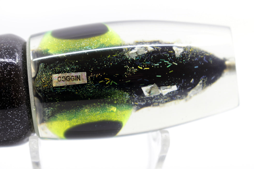 Coggin Lures Black-Green S&P Cracked Abalone Copalure 45 Fish Head 12" 5.5oz Vinyl Black