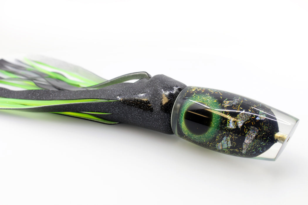 Coggin Lures Black-Green S&P Cracked Abalone Copalure 45 Fish Head 12" 5.5oz Vinyl Black