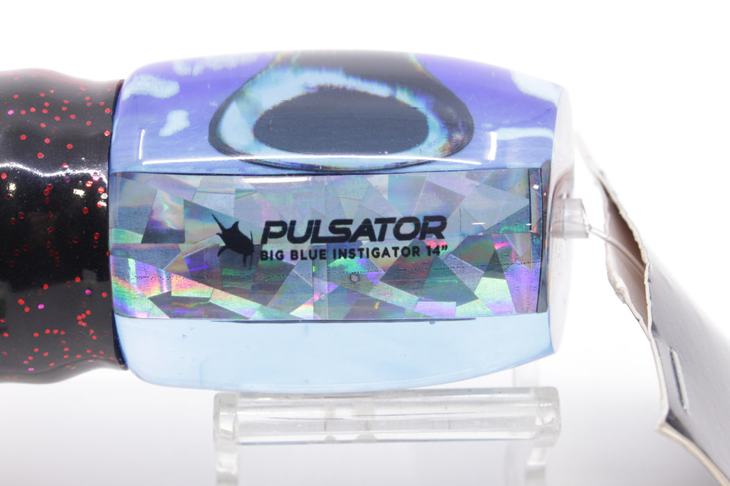 Pulsator Lures Blue Rainbow Scale Big Blue Instigator 14" 8oz Skirted Black/Green