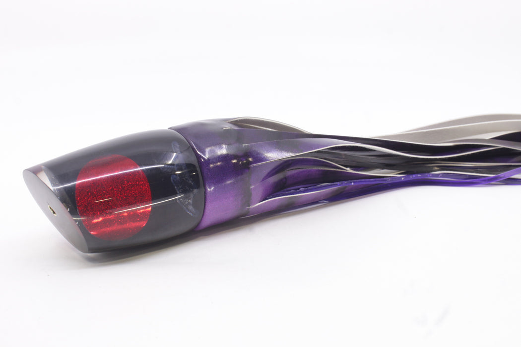 Koya Lures Black Pearl Red Eyes Large 861 14" 10oz Fire Tailz Vinyl Grape Juice