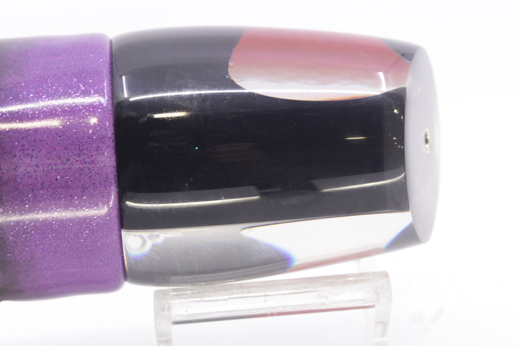 Koya Lures Black Pearl Red Eyes Large 861 14" 10oz Fire Tailz Vinyl Grape Juice