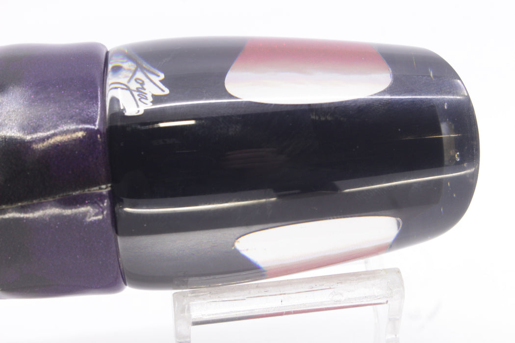 Koya Lures Black Pearl Red Eyes Large 861 14" 10oz Fire Tailz Vinyl Grape Juice