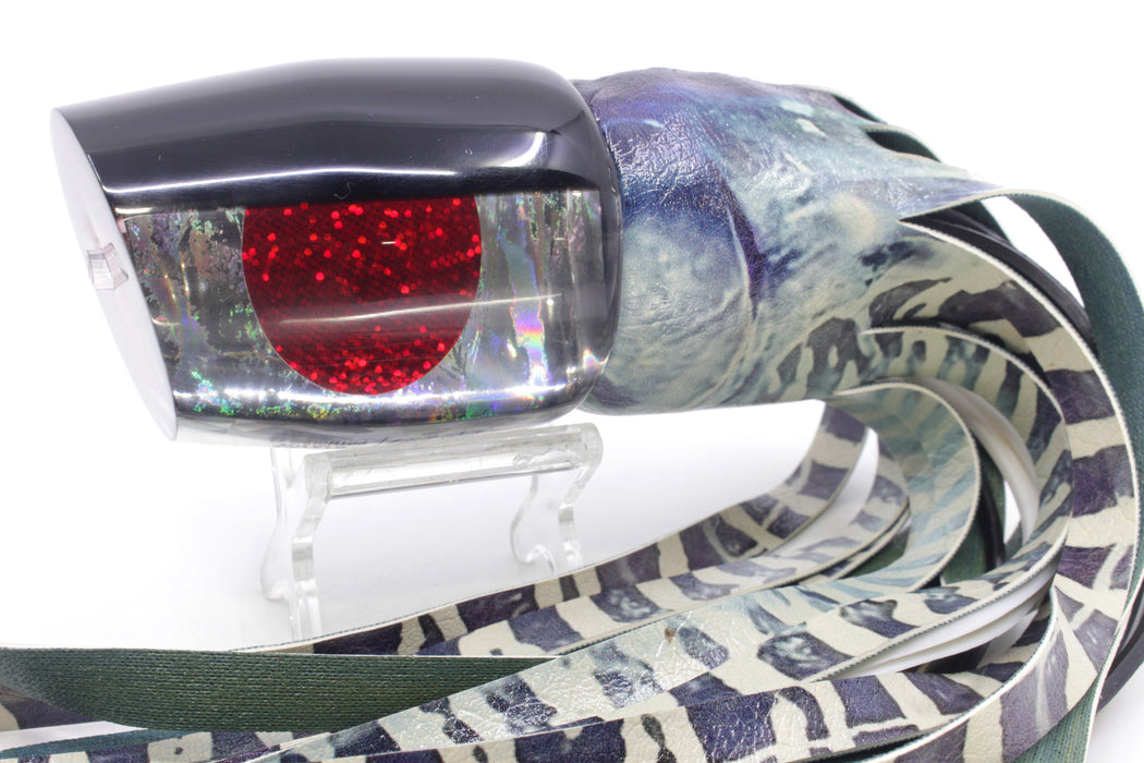 A La Vive Lures Silver Rainbow Black Back Red Eyes Large Pothound 14" 10.5oz ALV