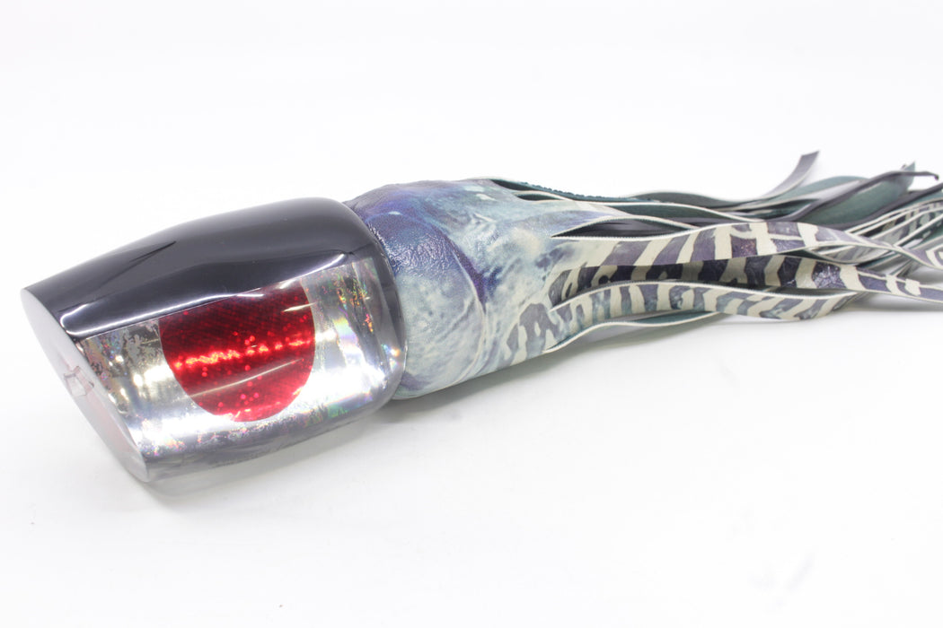 A La Vive Lures Silver Rainbow Black Back Red Eyes Large Pothound 14" 10.5oz ALV