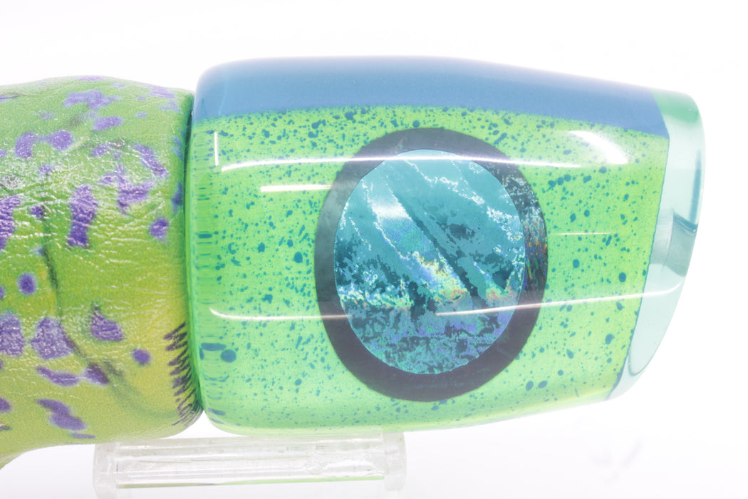 A La Vive Lures Mahi Ice Blue-Black Eyes Large Pothound 14" 10.5oz ALV Mahi Green