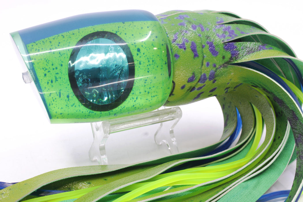 A La Vive Lures Mahi Ice Blue-Black Eyes Large Pothound 14" 10.5oz ALV Mahi Green