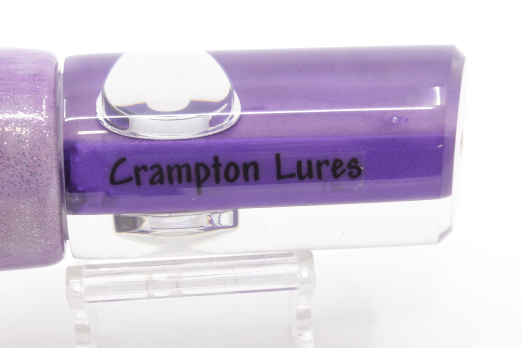 Crampton Baits Purple Pearl Doll Eyes Tube 12" 7.2oz Fired Up Vinyl Purple Eclipse