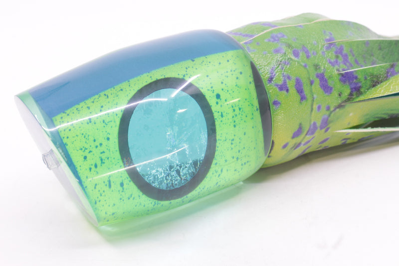 A La Vive Lures Mahi Ice Blue-Black Eyes Large Pothound 14" 10.5oz ALV Mahi Green
