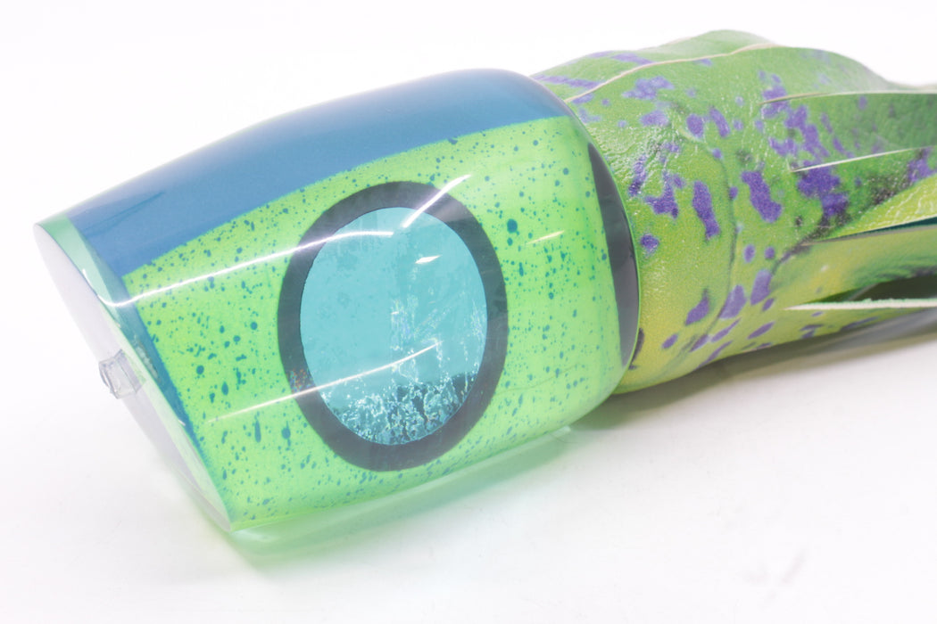 A La Vive Lures Mahi Ice Blue-Black Eyes Large Pothound 14" 10.5oz ALV Mahi Green