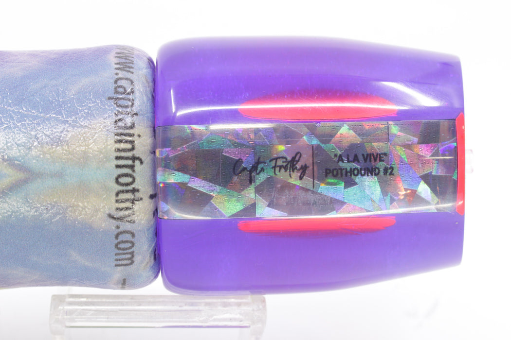 A La Vive Lures Purple Rainbow Purple Back Pink Eyes Large Pothound 14" 10.5oz ALV