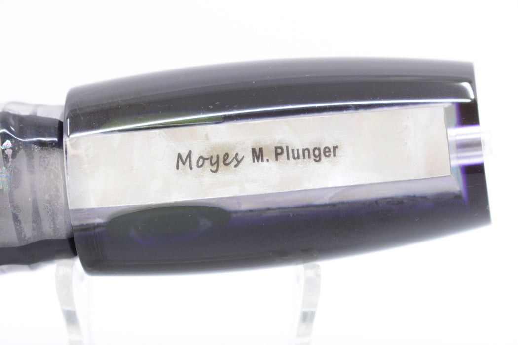 Moyes Lures Skipjack Paua-MOP Black-Purple Back Medium Plunger 12" 7.5oz Skirted