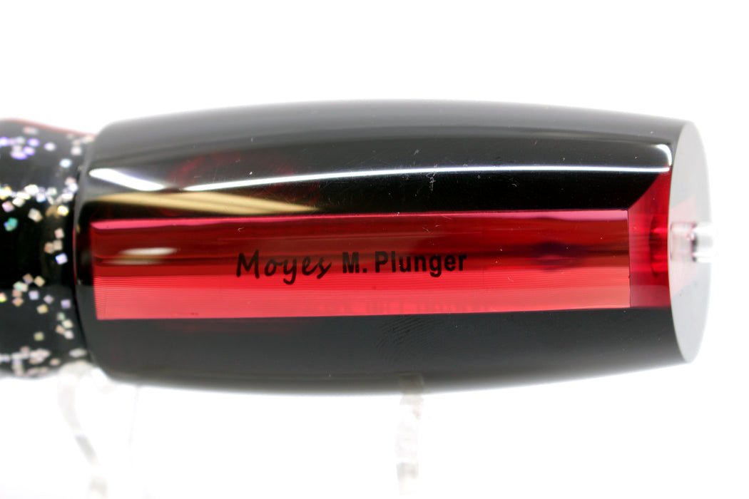 Moyes Lures Red Mirrored Black Back Medium Plunger 12" 7.5oz Skirted