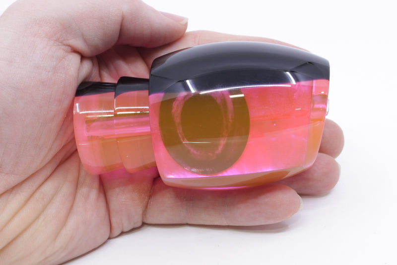 Moyes Lures Pink MOP Black Back Taxi Eyes Back Large Blaster 14" 6.3oz