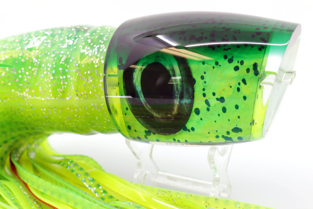 Moyes Lures Mahi MOP Green Back XL J-Boy Teaser 18.2oz Skirted Green-Chartreuse