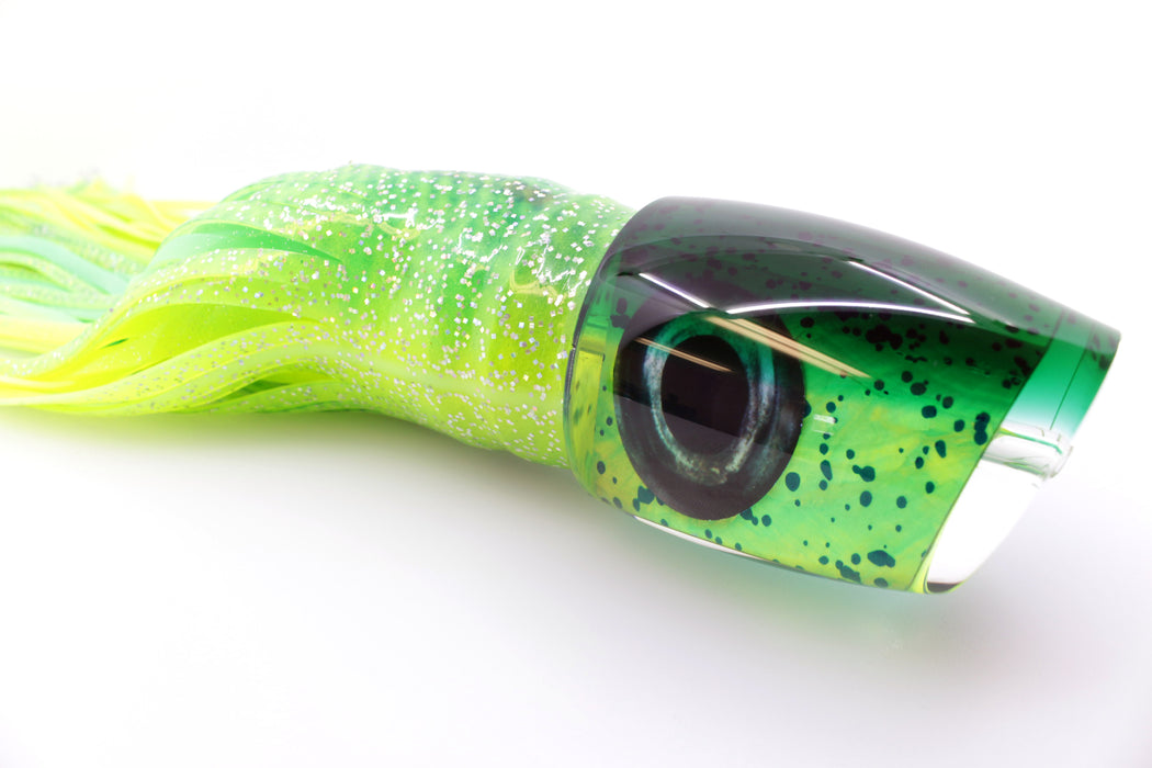 Moyes Lures Mahi MOP Green Back XL J-Boy Teaser 18.2oz Skirted Green-Chartreuse