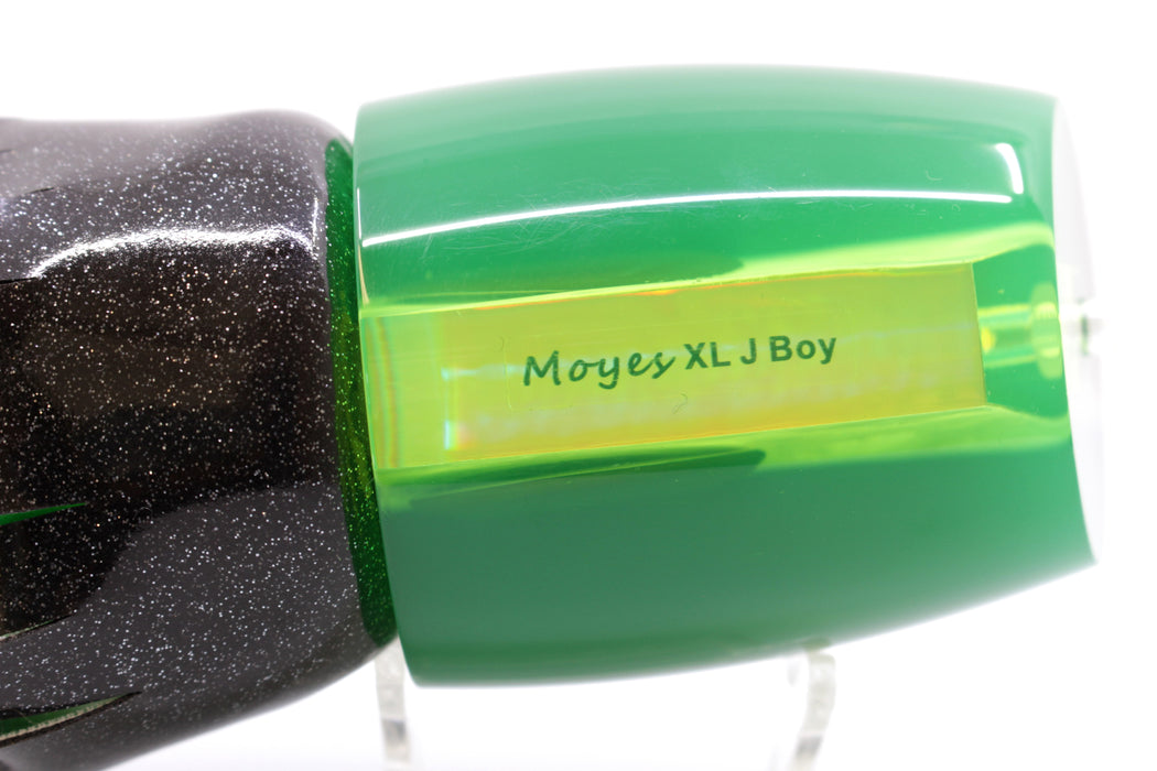 Moyes Lures Lime Green MOP Black Back XL J-Boy Teaser 18.2oz Vinyl Black