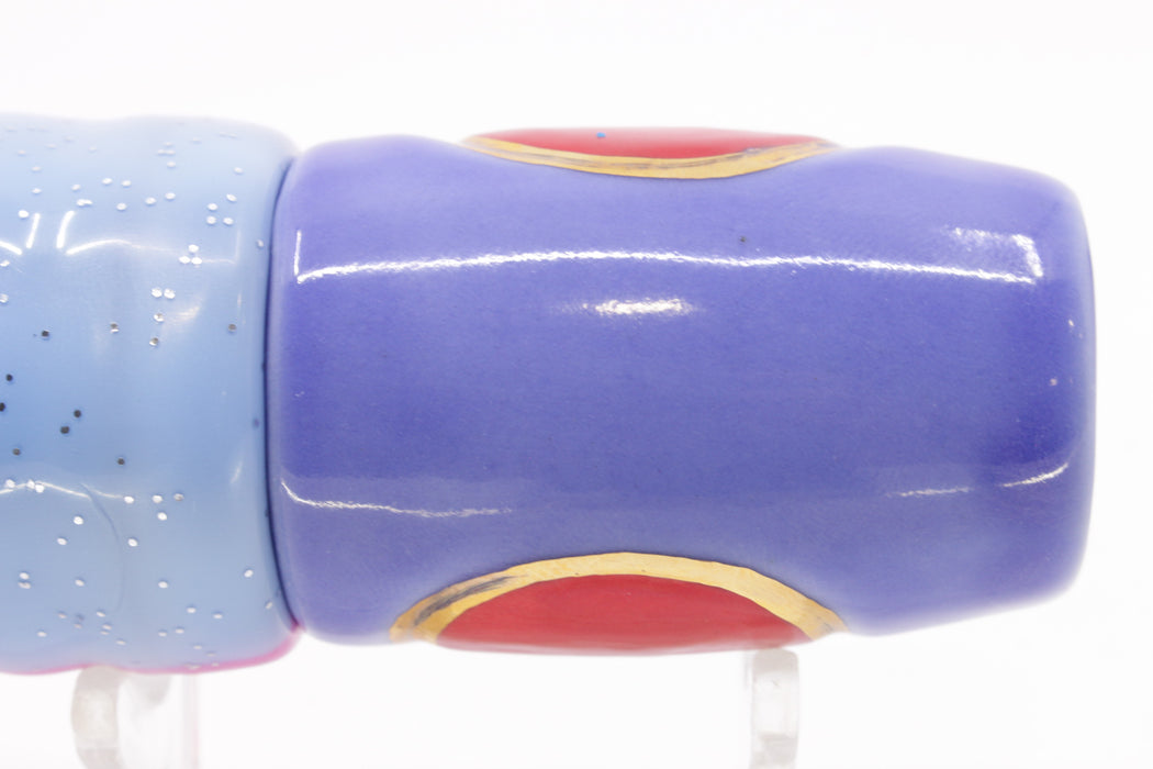 Mark White Lures Blue 4-Hole Pusher-Cupped Face 9"+ 7.6oz Skirted Blue-White-Pink