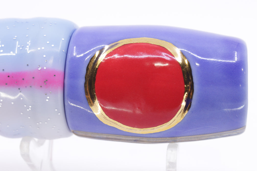 Mark White Lures Blue 4-Hole Pusher-Cupped Face 9"+ 7.6oz Skirted Blue-White-Pink