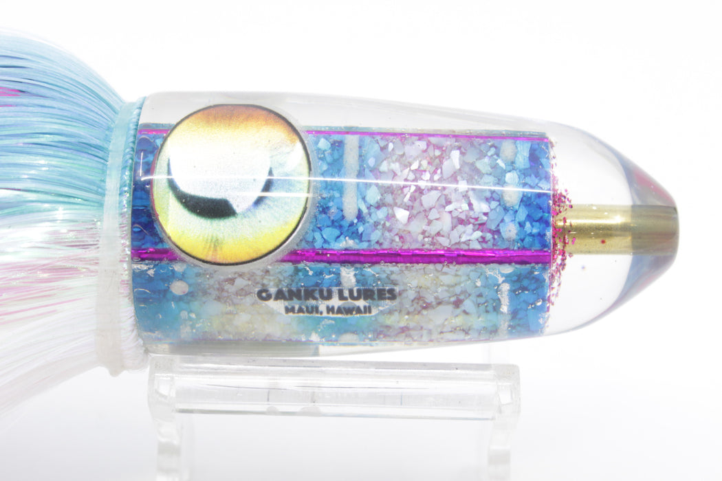 Ganku Lures "Glow Squidbob" Blue S&P Cuttlefish Long Bullet 9" 7oz Strobez Ice Blue-White