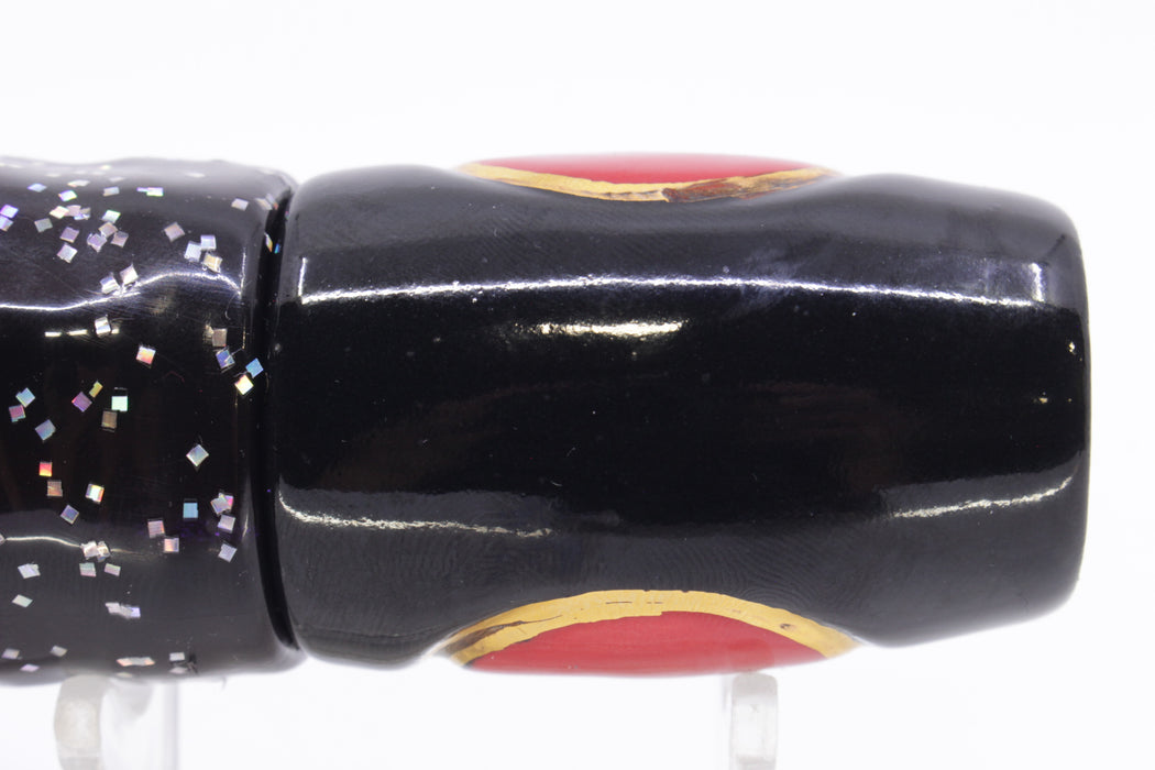 Mark White Lures Black Death 4-Hole Pusher-Cupped Face 9"+ 7.6oz Skirted Black/Purple