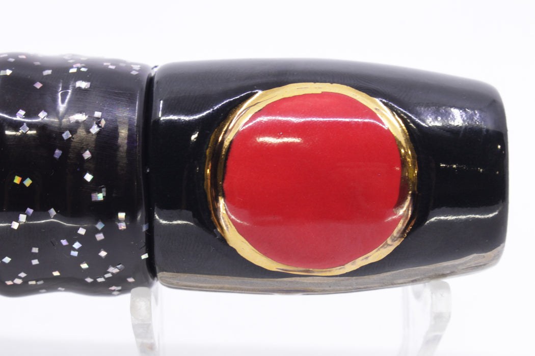 Mark White Lures Black Death 4-Hole Pusher-Cupped Face 9"+ 7.6oz Skirted Black/Purple