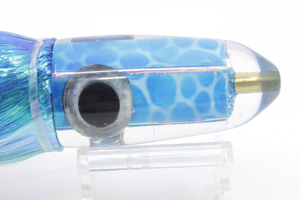 Ganku Lures "Pelagic Trigger V2" Blue Dot MOP Long Bullet 9" 7oz Strobez Royal Blue-Ice Blue/White