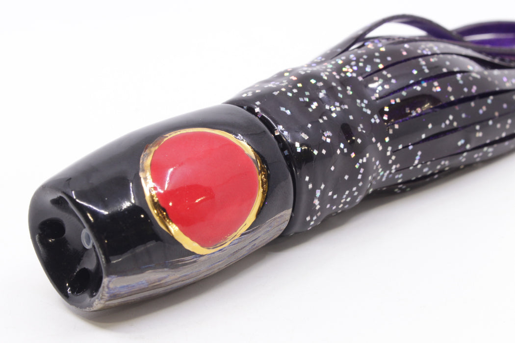 Mark White Lures Black Death 4-Hole Pusher-Cupped Face 9"+ 7.6oz Skirted Black/Purple