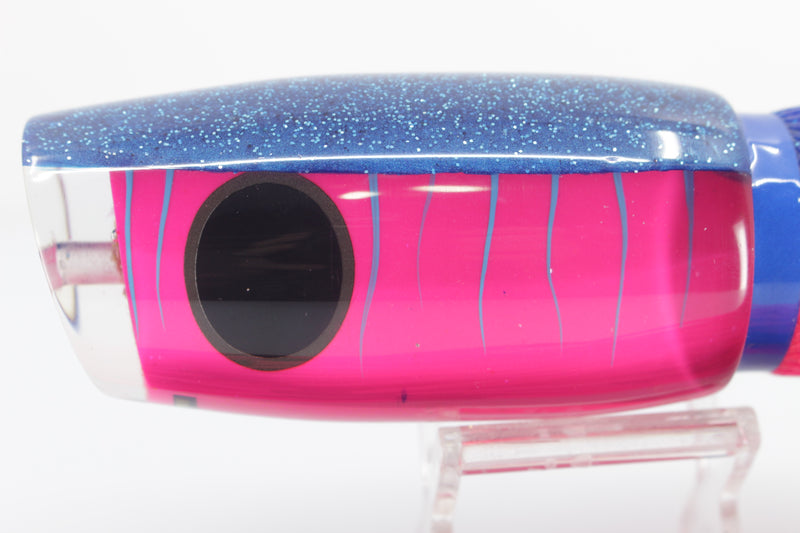 Amaral Lures Pink Pearl Blue Back Blue Stripes Black-Gold Eyes Naja 16" 14.5oz Blue-Pink