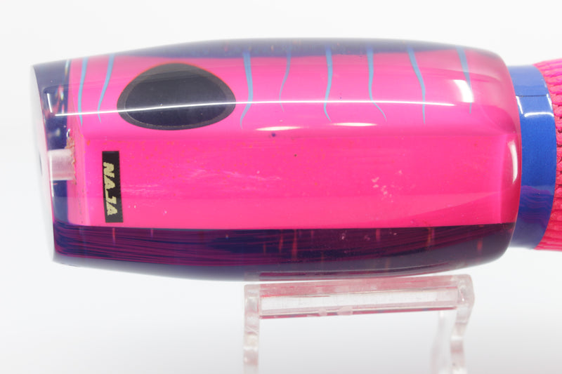 Amaral Lures Pink Pearl Blue Back Blue Stripes Black-Gold Eyes Naja 16" 14.5oz Blue-Pink