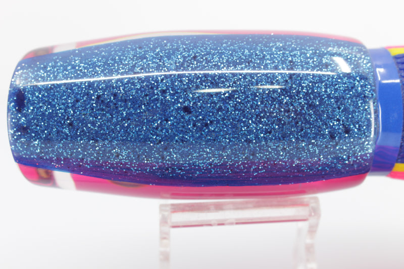 Amaral Lures Pink Pearl Blue Back Blue Stripes Black-Gold Eyes Naja 16" 14.5oz Blue-Pink