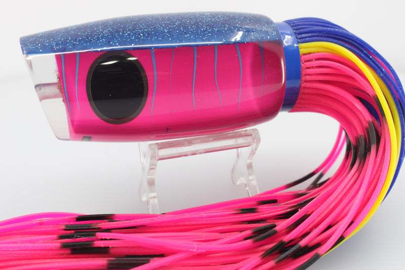 Amaral Lures Pink Pearl Blue Back Blue Stripes Black-Gold Eyes Naja 16" 14.5oz Blue-Pink