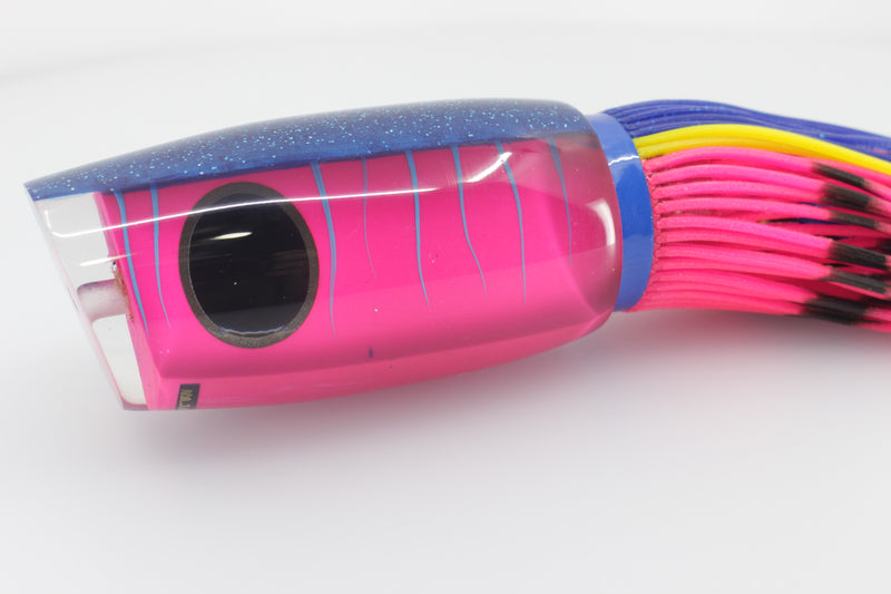 Amaral Lures Pink Pearl Blue Back Blue Stripes Black-Gold Eyes Naja 16" 14.5oz Blue-Pink