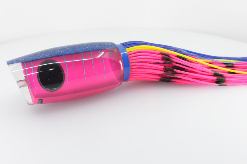 Amaral Lures Pink Pearl Blue Back Blue Stripes Black-Gold Eyes Naja 16" 14.5oz Blue-Pink