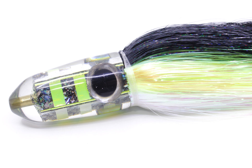 Ganku Lures Black S&P "Bumblebee" Long Bullet 9" 7oz Strobez Yellowfin